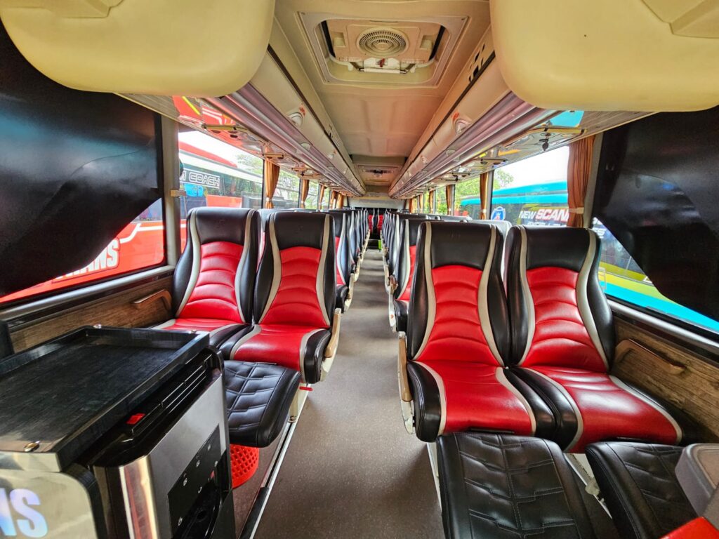 Interior Seat Acropolis Sewa Bus Jogja